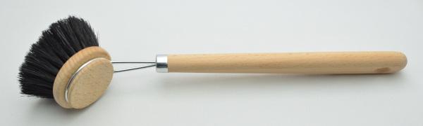 Spülbürste StandardPlus, extra breiter Griff sorgt für sehr guten Halt. Mit schwarzem Rosshaar. Bürstenfabrik Keller in Todtnau. Traditionsunternehmen seit 1869. Qualität Made in Germany.